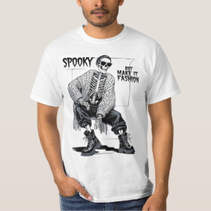 Gruselig, aber Mode lustiges Skelett T-Shirt