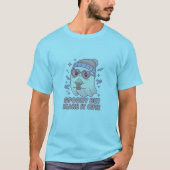 Gruselig, aber süßer Halloween-Geist T-Shirt (Vorderseite)