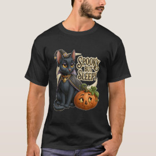 Gruselig aber verschlafen süß Halloween schwarze K T-Shirt