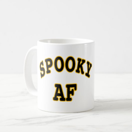 GRUSELIG AF- HALLOWEEN HÄSSLICH KAFFEETASSE (Vorderseite Links)