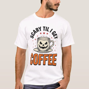 Gruselig bis Kaffee Vintage Halloween Kaffee Shirt