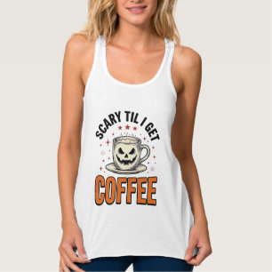 Gruselig bis Kaffee Vintage Halloween Kaffee Shirt