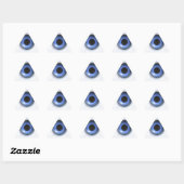 gruselig blaue Augen Dreieckiger Aufkleber (Blatt)