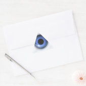 gruselig blaue Augen Dreieckiger Aufkleber (Umschlag)