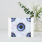 gruselig blaue Augen Postkarte (Stehend Vorderseite)