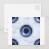 gruselig blaue Augen Postkarte (Vorne/Hinten)