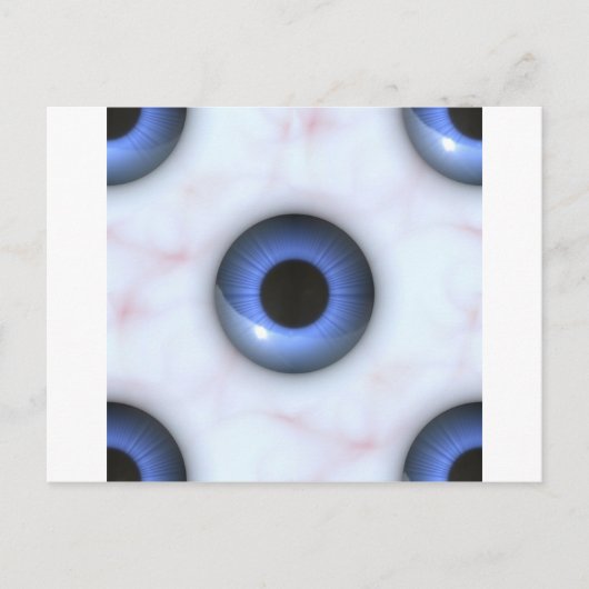 gruselig blaue Augen Postkarte (Vorderseite)