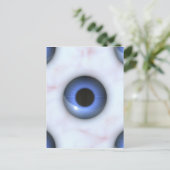 gruselig blaue Augen Postkarte (Stehend Vorderseite)