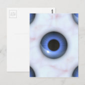 gruselig blaue Augen Postkarte (Vorne/Hinten)