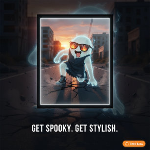 Gruselig Coole Geist-Spaß & Süß Halloween Poster