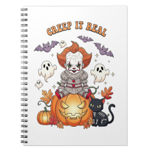 Gruselig echter Halloween Clown Notizblock