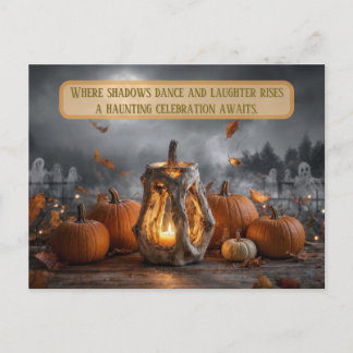 Gruselig feierliche Halloween-Party-Postkarte Feiertagspostkarte