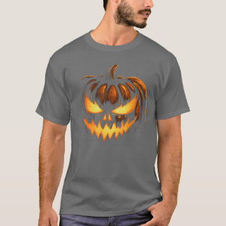 Gruselig geschnitztes Kürbisgesicht Jack O Lantern T-Shirt