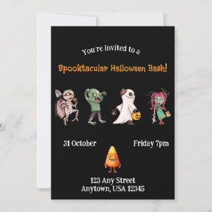 Gruselig großartige Halloween-Party Einladung