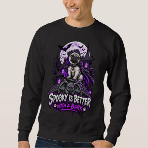 Gruselig ist besser mit einem bellenden Pug Hallow Sweatshirt