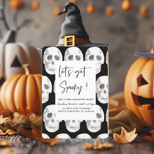 Gruselig, lasst uns gruselig werden   Halloween-Pa Einladung