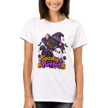 Gruselig & Purrfekt – Halloween-Katze T-Shirt