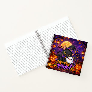 Gruselig & Purrfekt – Halloween-Katzen-Notizbuch Notizblock