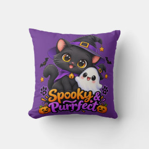 Gruselig & Purrfekt – Halloween-Katzenkissen Kissen