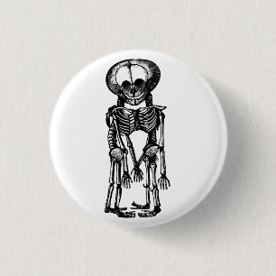 gruselig-siamesische Zwillinge Skelett Kinder mens Button