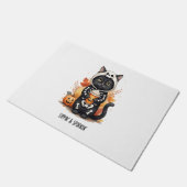 Gruselig süße Katze Halloween Fußmatte (Schrägansicht)