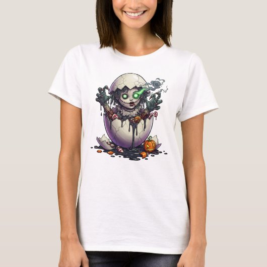 Gruselig süßes Eiermädchen T-Shirt (Vorderseite)