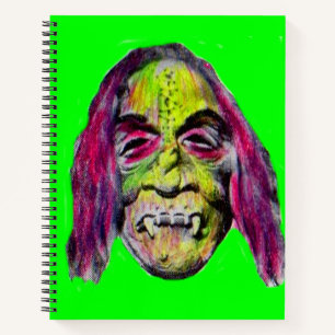 gruselig teuflisches Horror-Monster  Notizblock