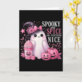 Gruselig und Gewürz und alles nette Halloween Pin Karte (Gelbe Blume)