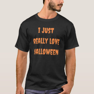 Gruselig und Orange Ich liebe Halloween einfach T-Shirt