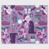 gruselig Weihnachten nosferatu santa vampire Geschenkpapier (Flach)