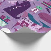 gruselig Weihnachten nosferatu santa vampire Geschenkpapier (Ecke)