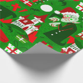gruselig Weihnachten nosferatu santa vampire rot Geschenkpapier (Ecke)