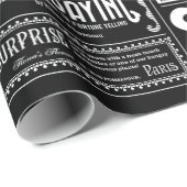 gruselig zwischen Zeitung antikes Schwarz Geschenkpapier (Rolleneckpunkt)