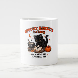 Gruselige Bäckerei Black Cat Halloween Jumbo-Tasse