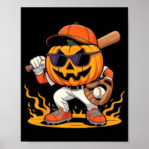 Gruselige Baseball-Halloween-Kostüme Herren Jungen Poster
