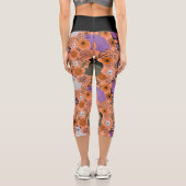 Gruselige Blumen Capri Leggings (Rückseite)
