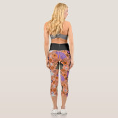 Gruselige Blumen Capri Leggings (Rückseite)