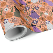 Gruselige Blumen Geschenkpapier (Rolleneckpunkt)
