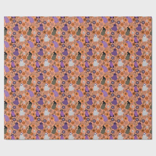 Gruselige Blumen Geschenkpapier (Saum)