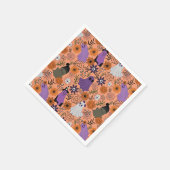 Gruselige Blumen Serviette (Ecke)