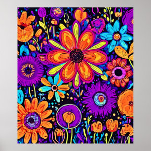 Gruselige Blumenkunst Poster