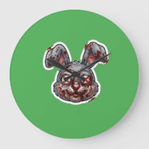Gruselige blutige Zombie-Hasen-Halloween-Illustrat