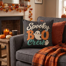 Gruselige Boo-Crew Retro-Geist Halloween