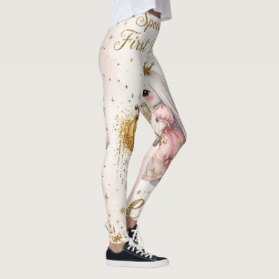 Gruselige Boo Prinzessin Gold Glitter Leggings
