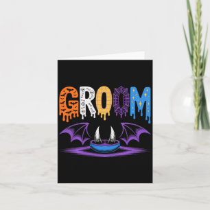 Gruselige Braut und Bräutigam Halloween-Hochzeit L Karte
