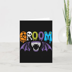 Gruselige Braut und Bräutigam Halloween-Hochzeit L Karte