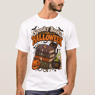 Gruselige Bücher für Halloween – Vintage Hexenkatz T-Shirt