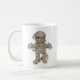 Gruselige Cartoon-Mumien-Illustrationen Halloween- Kaffeetasse