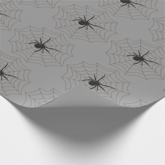 Gruselige Crawly Spinne Geschenkpapier (Ecke)