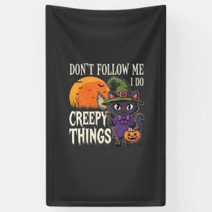 Gruselige Dinge Halloween Katze Hexe Design_1 Banner